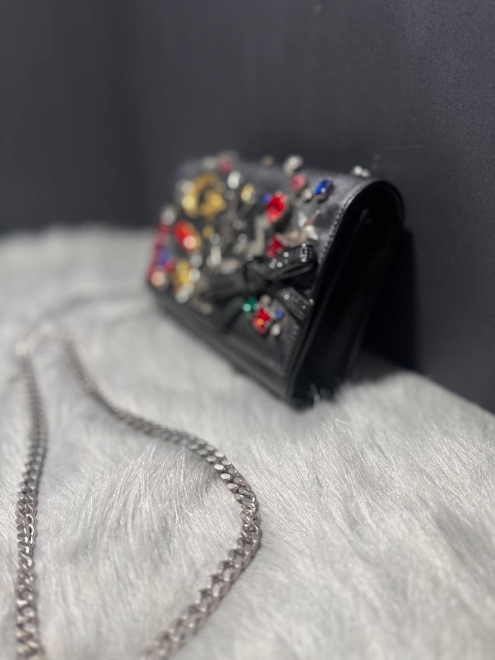 YSL Kate Monogram Jeweled & Studded Chain Bag~EUC - Picture 3 of 11